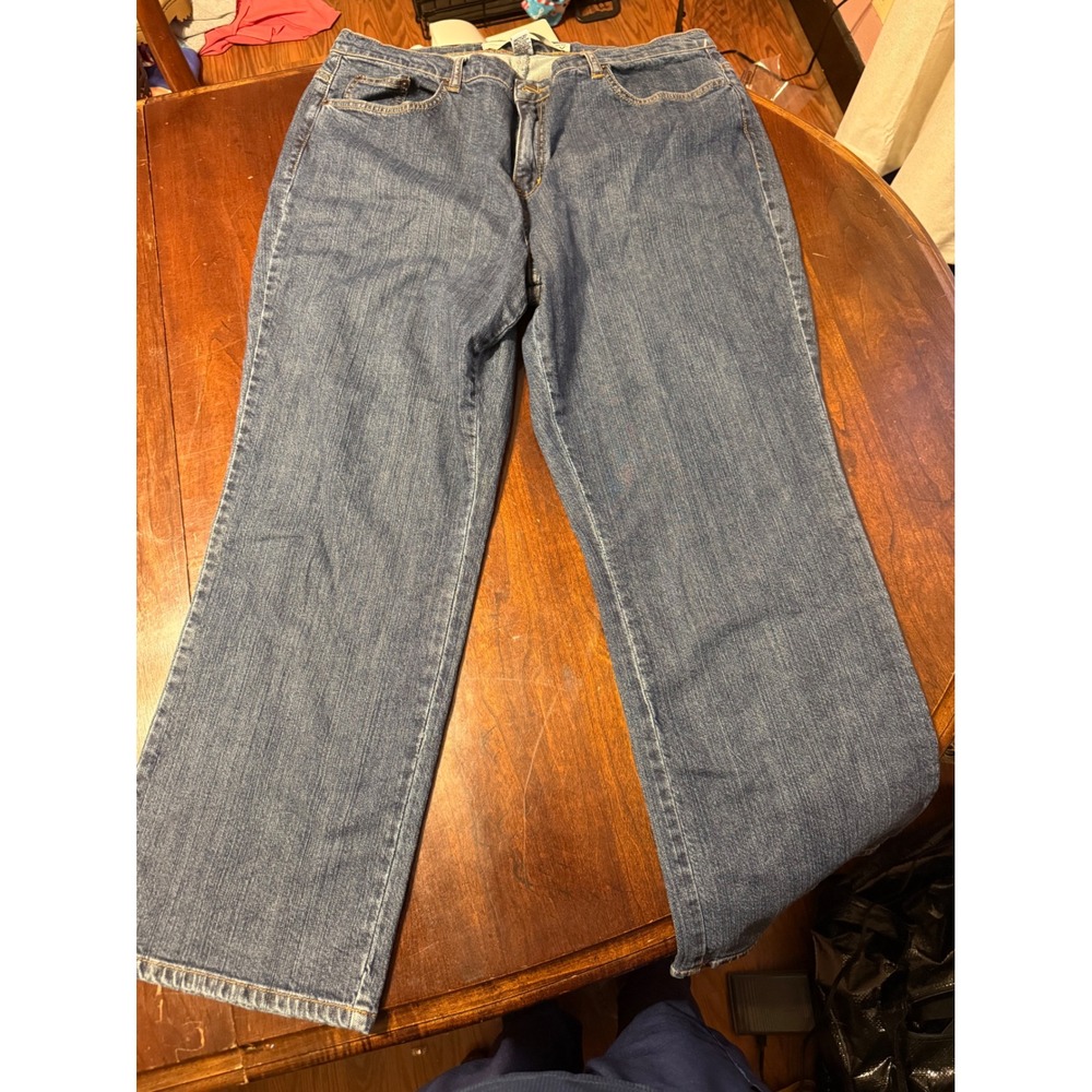Venezia Jeans Womens 20 Petite Blue Denim Bootcut Stretch Medium Wash Pants